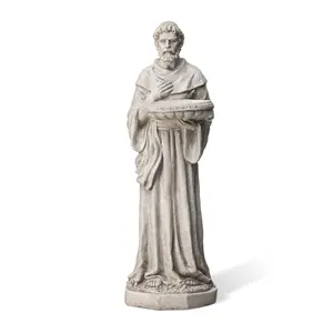 Glitzhome 32.75" MGO St. Francis Garden StatueWith Birdfeeder