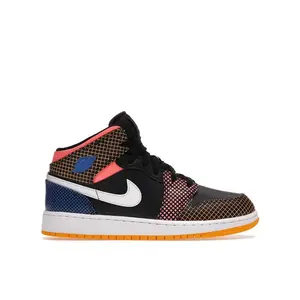 Jordan Kid's 1 Mid MMD Multi-Color Grid, from StockX