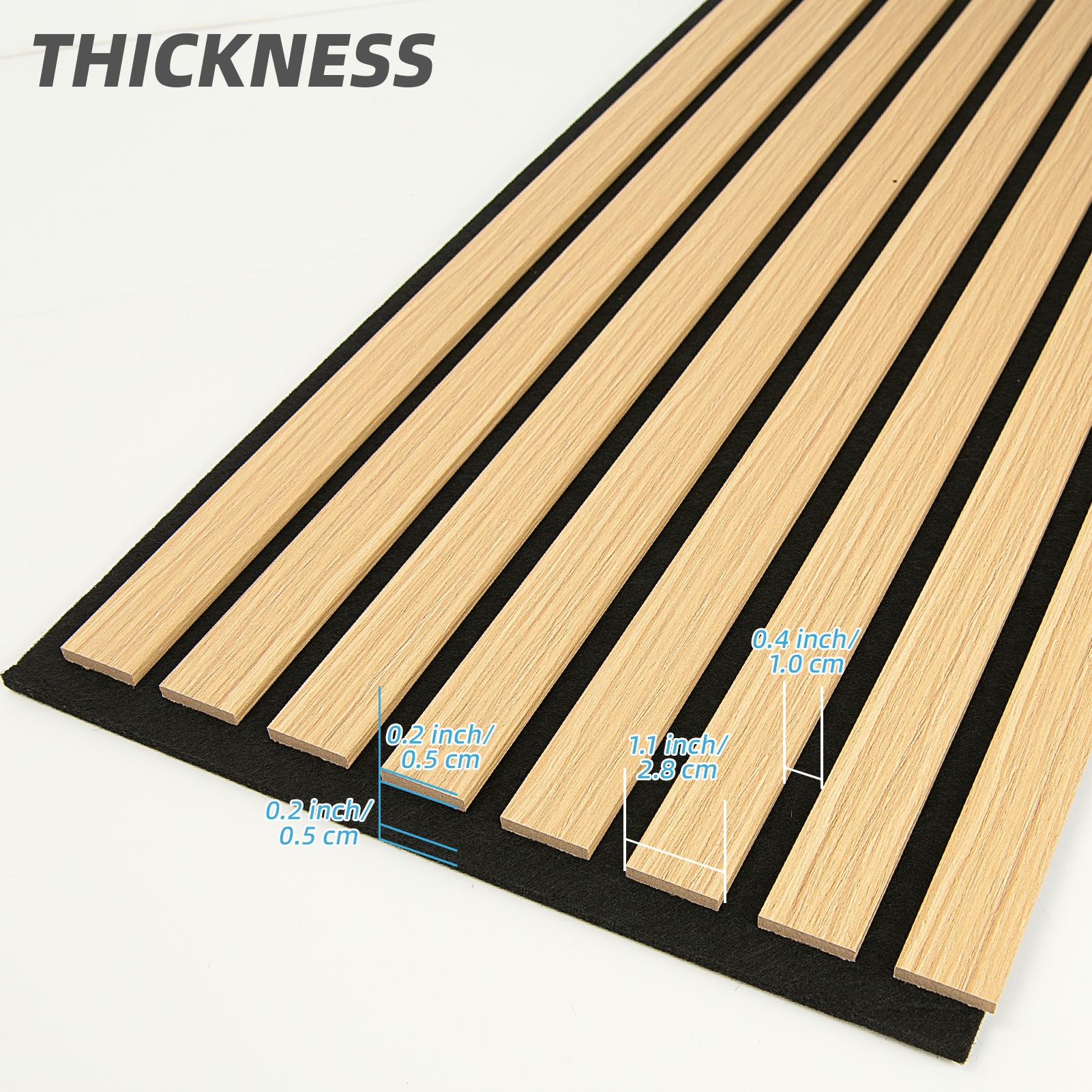 【New】Art3d 4-Pack Lightweight MDF Wood-Look 3D Wall Panels, DIY Decor Panels, 24" x 12",Covers 8 Sq.Ft., Acoustic Grille Panels