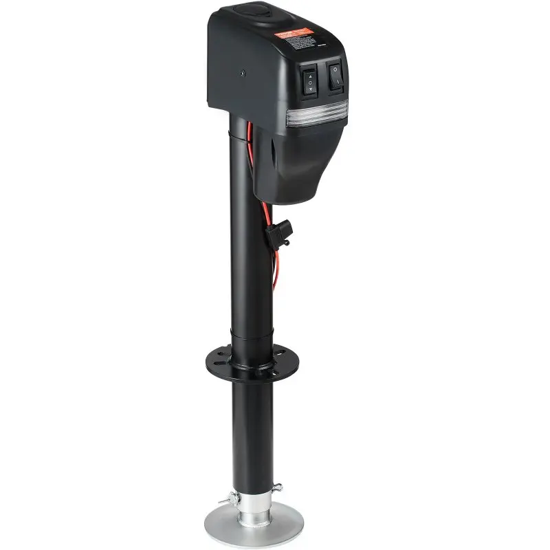 Electric trailer jack, power tongue jack weighing 4000 pounds, 9.84 inches -33.85 inches with waterproof cover, used to lift RVs, horses, multi-purpose trailers, yacht trailers