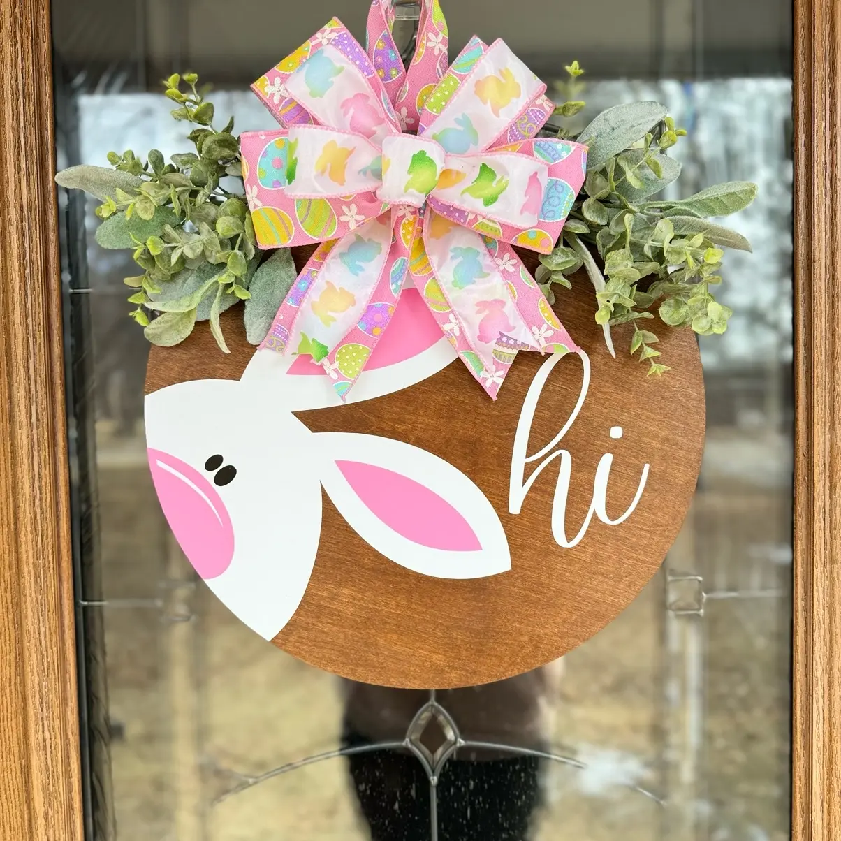 Easter Bunny Door Hanger | Easter Home Decor | Easter Door Wreath