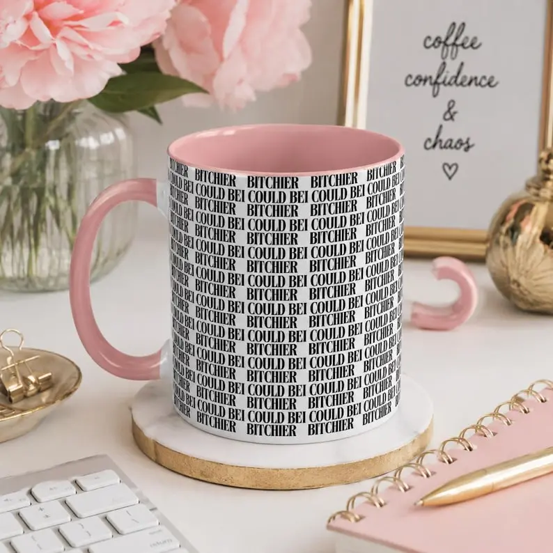 Hidden Sweary Message Mug, I Could Be Bitchier Coffee Mug, Funny Office Mug, Work Bestie Gift