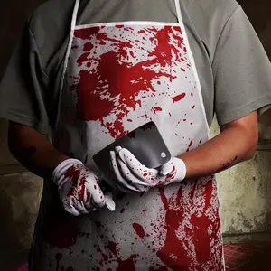 Blood Drop Apron, New Kitchen Waterproof Apron, Custom Blood Handprint Apron, Novelty Apron for Cooking, Unique Design Apron