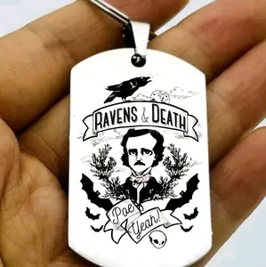 poe allen crow death art hot Keychain