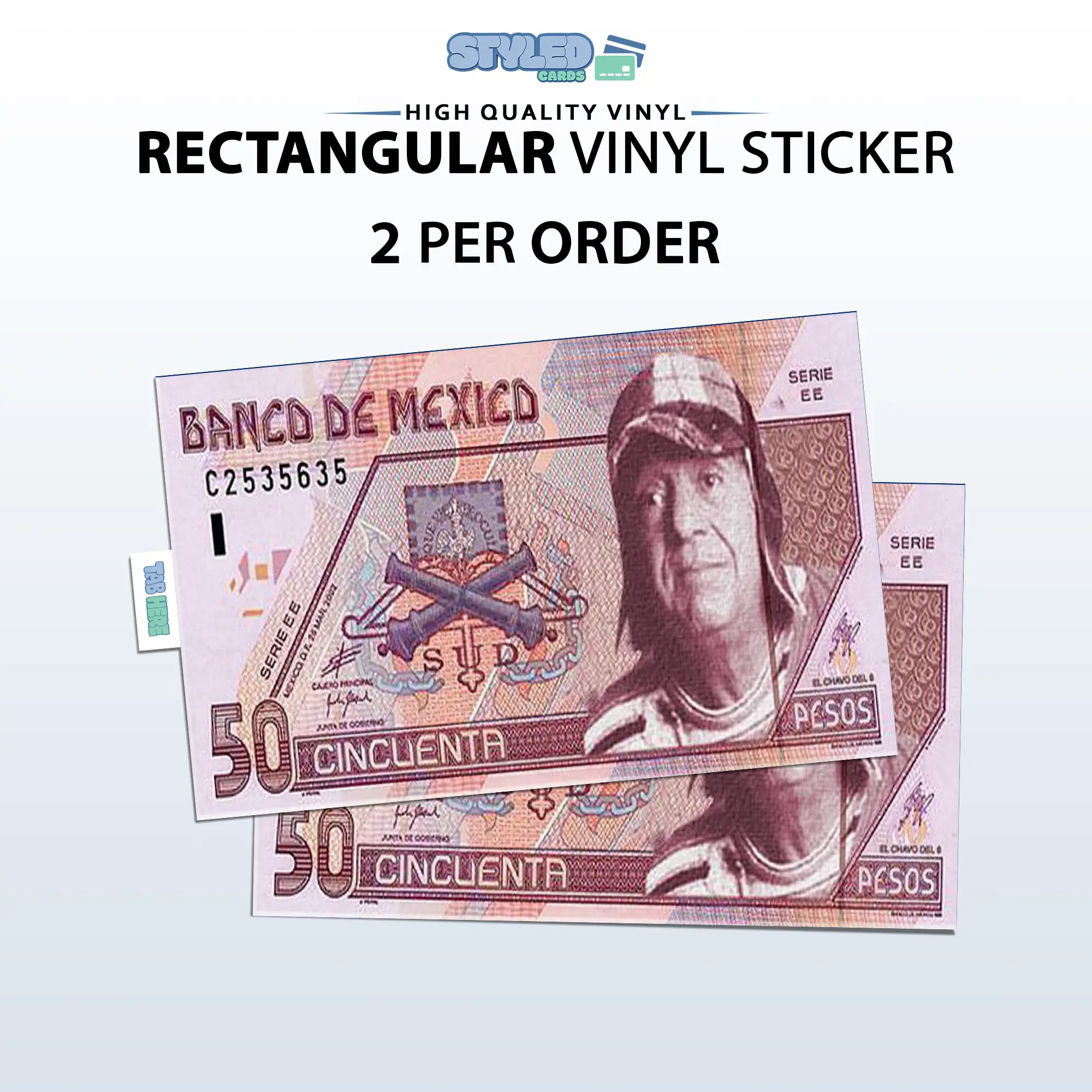 chavo del 8 50 billete rectangular vinyl sticker chavo del 8 50 billete rectangular vinyl sticker