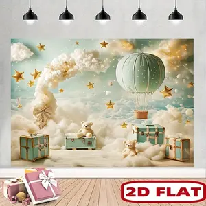 Summervibes Reusable 8x6Ft Polyester Backdrop Banner, 2D Flat Composition for Birthday Events, Party Decoration Supplies Suitable for Home, Studio, Outdoor Use (Home & Festive Party Supplies)