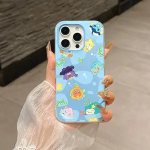 1 piece of underwater world elf phone case, fashionable and creative trendy iPhone phone case, 2-in-1 double-layer material, dopamine color matching, suitable for iPhone 17 Pro Max, compatible with iPhone 7-17 series/Pro/Pro Max/Plus/Air/E/X/XS/XR