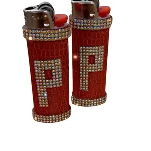 Customized Pink Planes Diamond Lighter Case - Crystal Rhinestones Lighters - 2 Pack - Luxury Accessory - Bling Lighters Case - Gift for Her Accessories lighter vintage custom sparkle fancy bic rhinestone Multicolor pocket