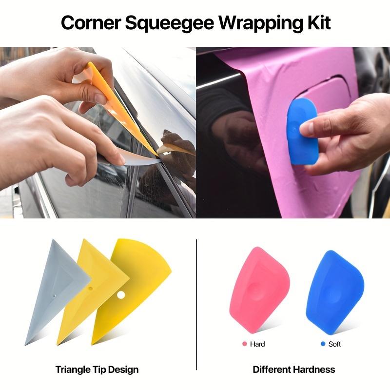 Vinyl Wrap Tool Kit, Car Wrap Kit, Vinyl Wrap Tools with Felt Squeegee, Magnet Holder, Complete Essential Car Wrapping Kit for Film Installation with Corner Squeegee