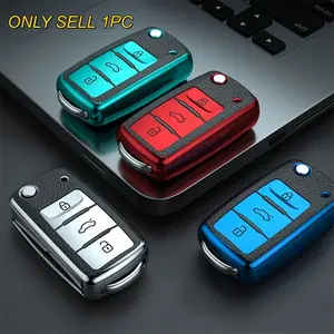 Car Key Case, Smart Car Key Protector, Car Key Accessory, Key Cases for Volkswagen VW Magotan Golf 4 3 5 6 MK6 Passat Touran Bora Tiguan Jetta Lavida Skoda Octavia