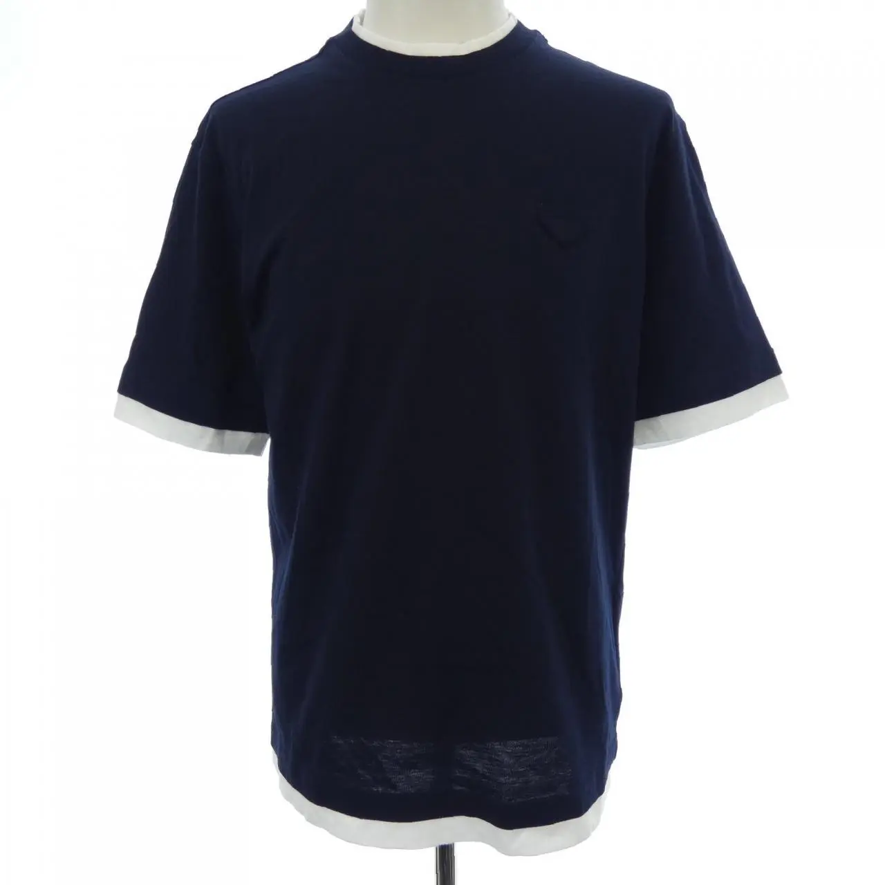 Pre-owned PRADA Cotton Small Leather Goods Triangle Logo T Shirt