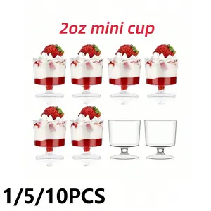 Mini Dessert Cups 2oz or 5oz, Transparent Glass Cup, Mini Ice Cream Cake Cup, Mousse Cup, Party Wedding Birthday Sampling Cup