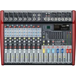 Professional 10 Channel 4800W Power Mixer 24-bit FX Processor