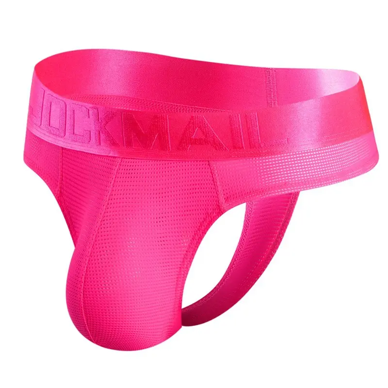 Men's Abstract Print Thong in Lightweight Nylon Spandex with Bulge Pouch and Hip-Lifting Design, Menswear, Hip Lift