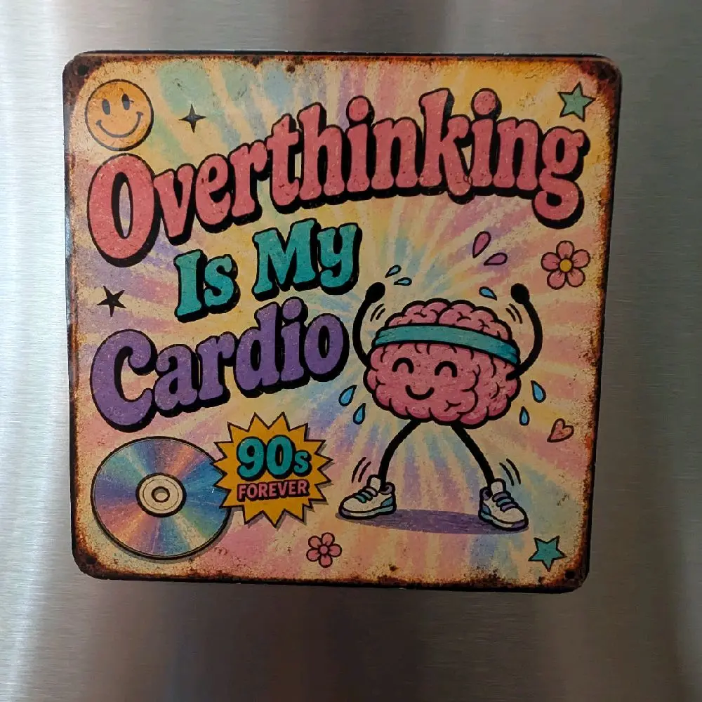 Acrylic Printed Magnetic Refrigerator Magnet - Room Decor, Fridge Decor, Gen Z Dad Joke Gift, Funny Sarcastic Kitchen Home Supply with Retro Humor