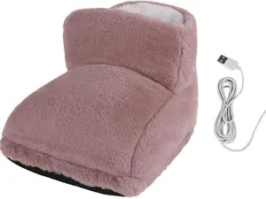 "Rechargeable Heated Foot Warmers for Men & Women - Plush USB Winter Slippe rs &Boots for Cold Feet | Washable, & Home Use"