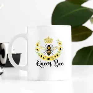 1pc Ceramic Coffee Mug, Lover Bee Mothers Day Gifts for Women, Gift for Mom Daughter Wife Girlfriend Best Friend, Fun Birthday Gifts 11oz
