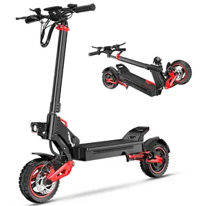 Electric scooter, high power, 1600 W, 48V18 ampere-hour battery, 20-30 miles range, 10-inch all-terrain tires, foldable, with front and rear shock absorption, suitable for teenagers' commuting.