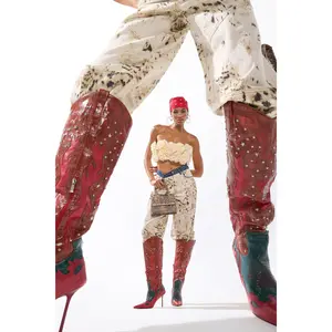 AZALEA WANG KALPANAS MULTI WESTERN STILETTO BOOT