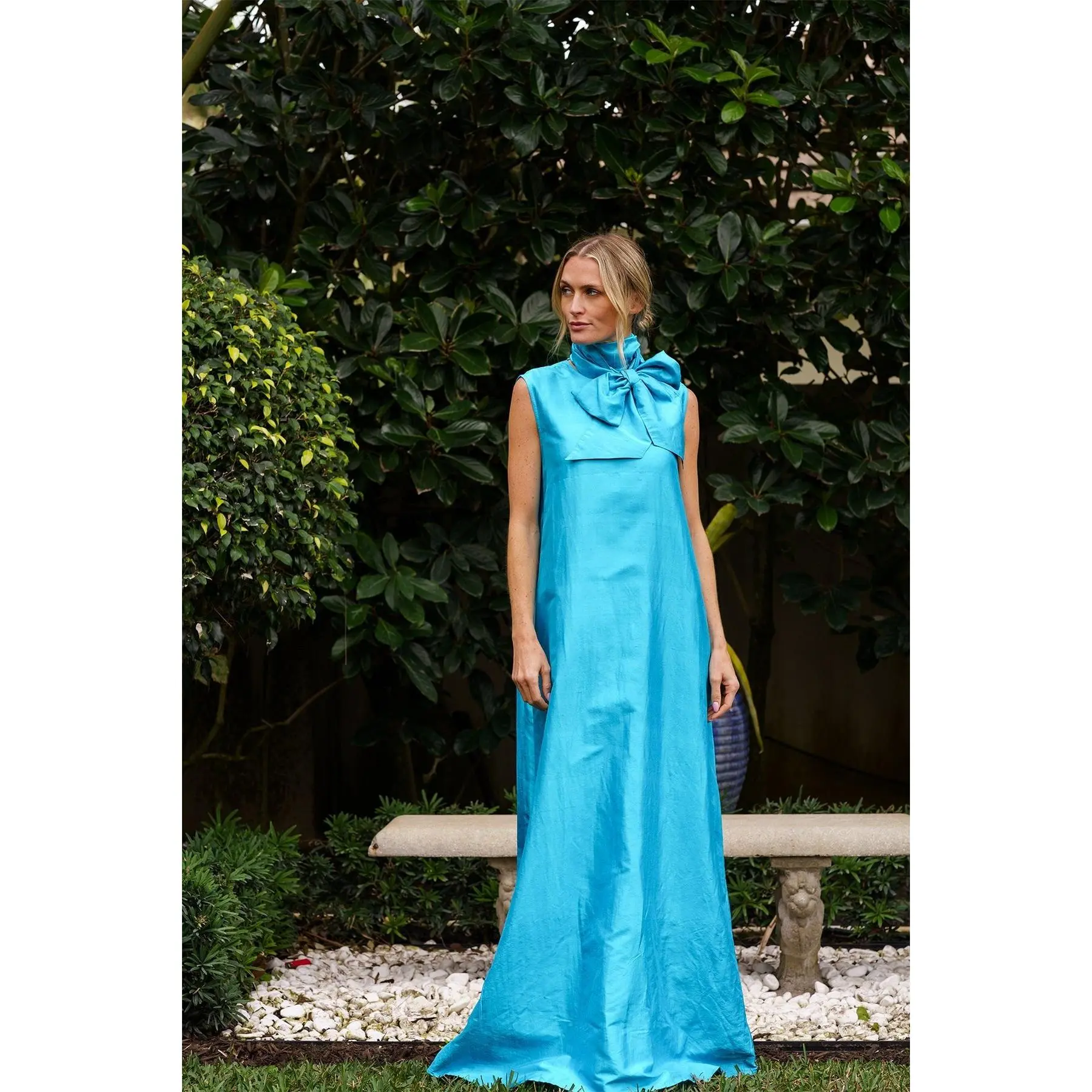 Tibi Gown | Peacock Silk Taffeta