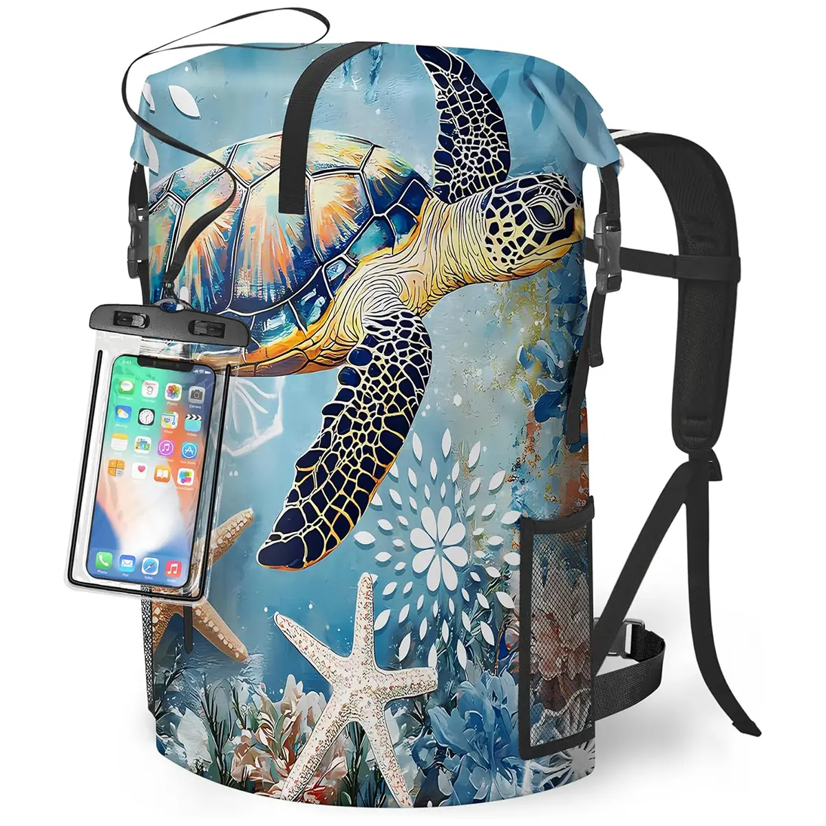 Waterproof Backpack with Roll-Top Closure 5L 35L 55L for Kayaking Hiking Marine Use