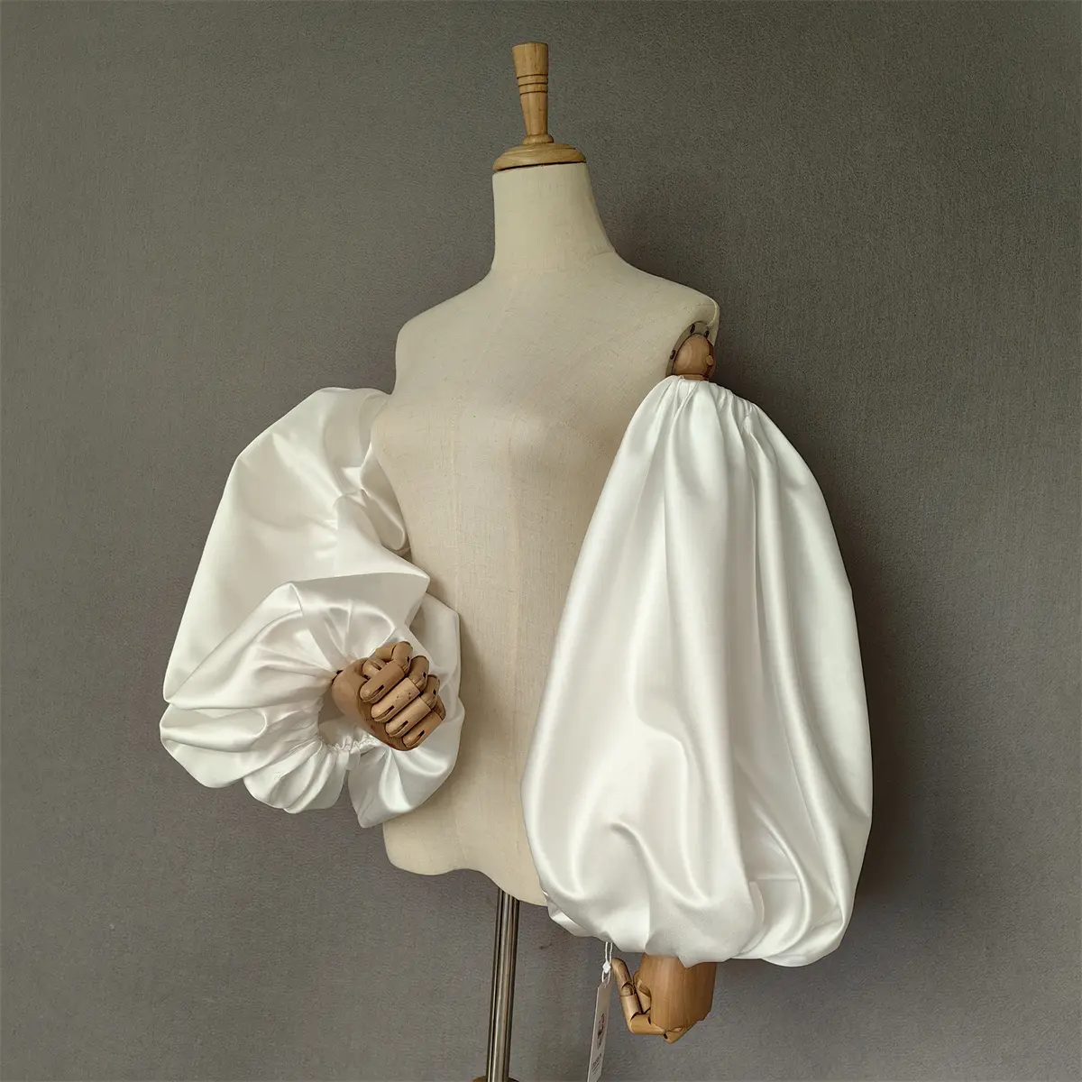 off-the-shoulder Satin sleeves, Bridal Sleeves, Puffy Sleeves, Lantern Shape Sleeves, Wedding Removable Sleeves Comfort Women