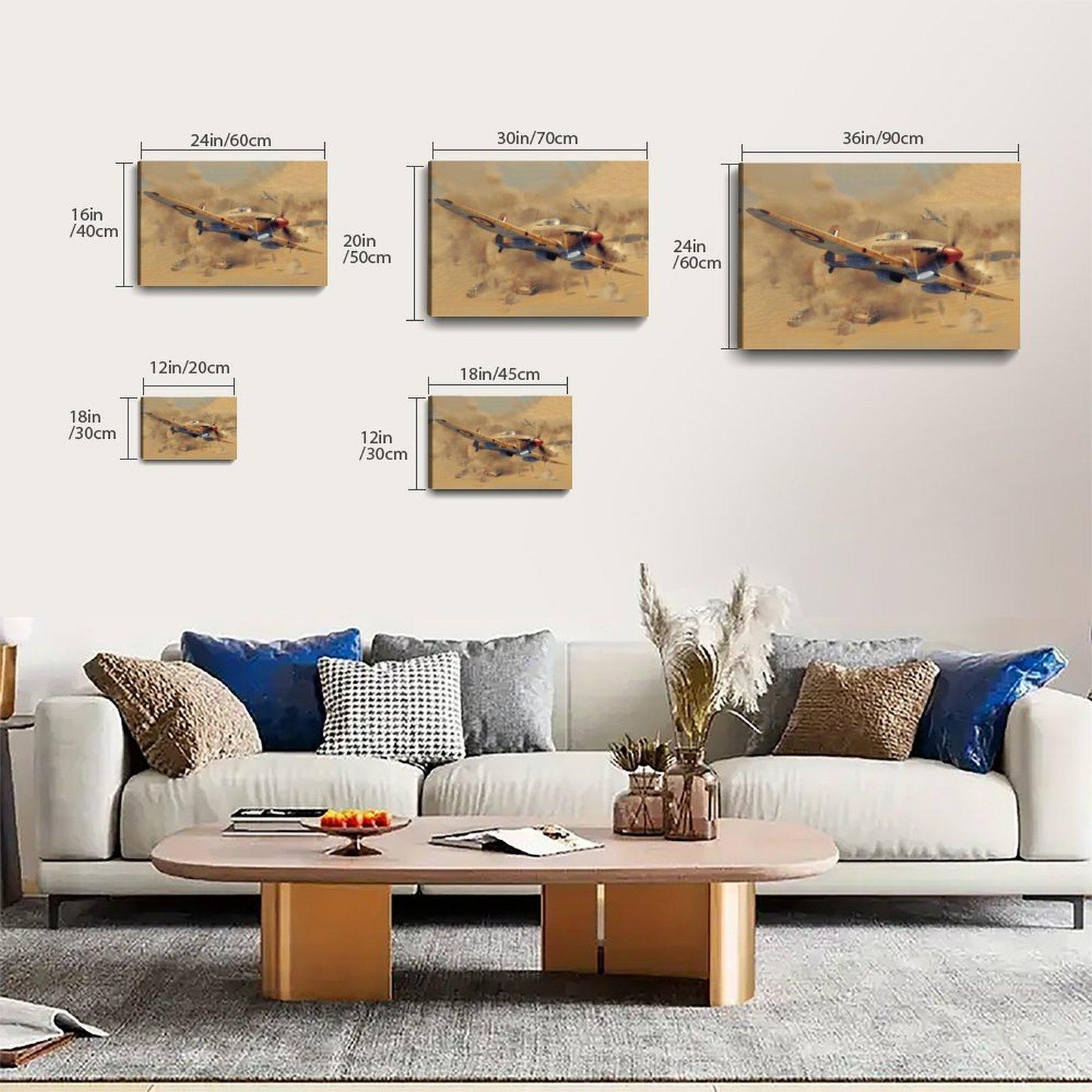 Military Fighter Poster for WW II Hawker Typhoon Poster Decorative Painting Canvas Wall Art Picture Print Modern Family Bedroom Decor