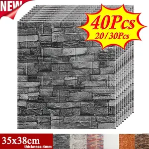3D Wall Brick Stickers, Self-Adhesive Ceiling Film, Easy Peel & Stick, Washable, Customizable, Kitchen Living Room Bathroom Hallway