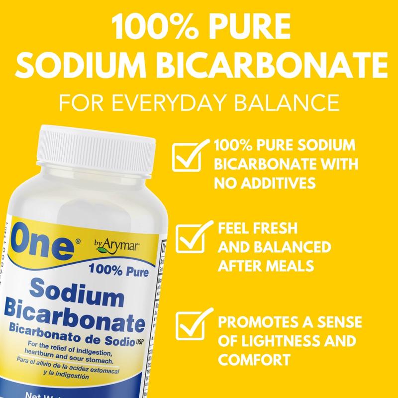Arymar Pure Sodium Bicarbonate Powder 4 oz- Natural Baking Soda for Multi-Use