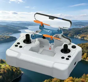 Mini RC Drone for Kids, 4-Axis Pocket Quadcopter with LED Lights, Altitude Hold, 360° Flip Stunt, Easy Fly Beginner Hobby Toy Drone, Portable Mini Flying Game Toy, Fun Interactive Hobby Gift for Boys Girls Teens Indoor Outdoor Play