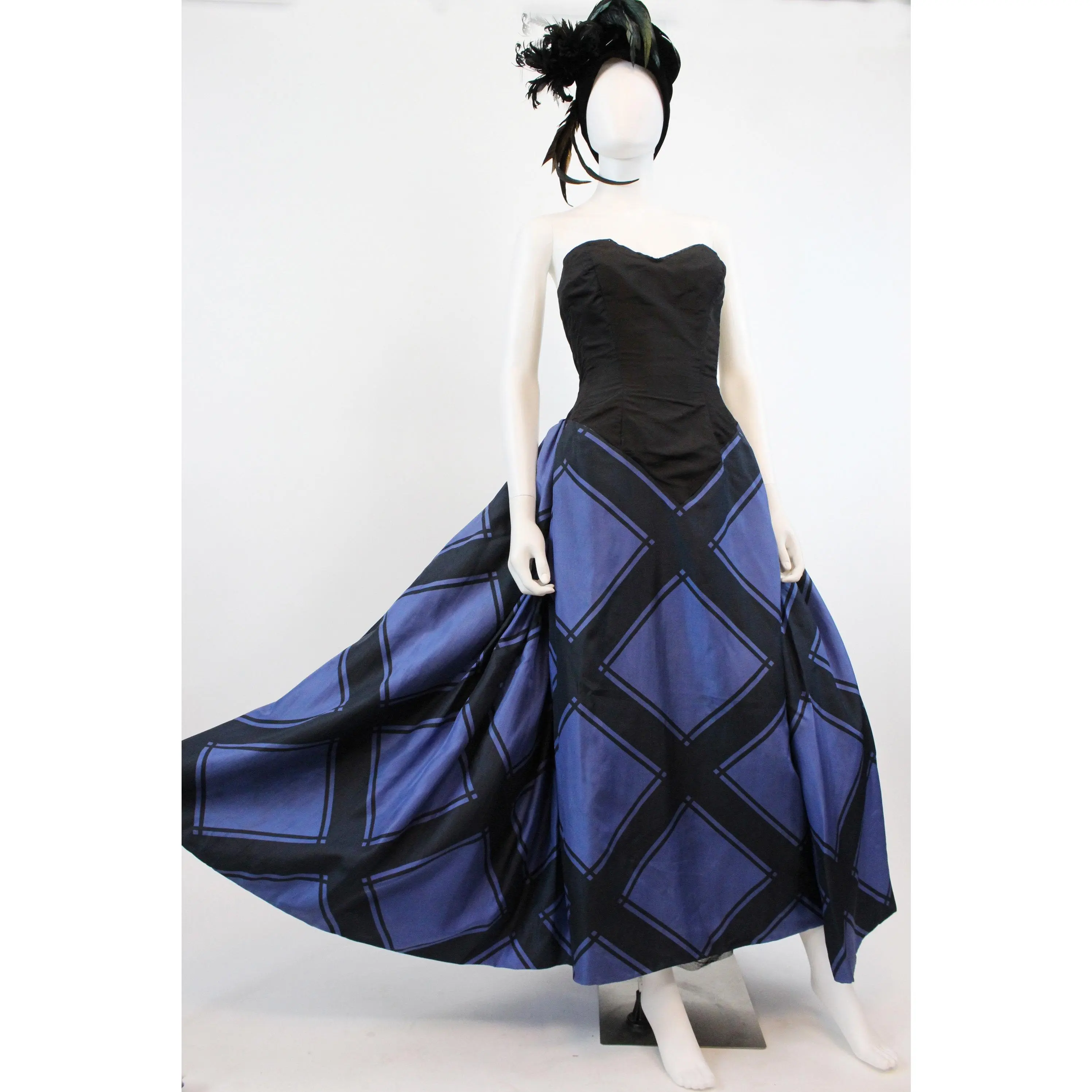1950s 1956 DOCUMENTED Estevez strapless ball gown silk dress xs | new fall winter