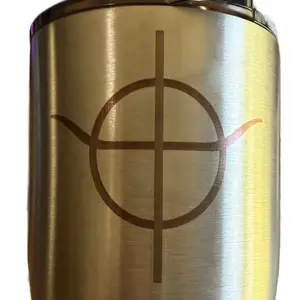 Double-Ought Longhorns branded 24oz Stainless Steel tumbler   Reusable Drinkware