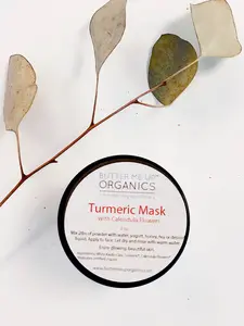 Butter Me Up Organics Turmeric Calendula Face Mask for Sensitive & Dry Skin - Organic, Non-GMO, Cruelty-Free, Hydrating & Soothing Formula
