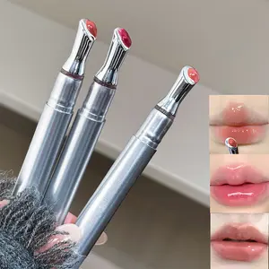Crystal clear mirror lip gloss Lipstick Pen is lightweight, non sticky, waterproof, long-lasting, and naturally glossy lip makeup
