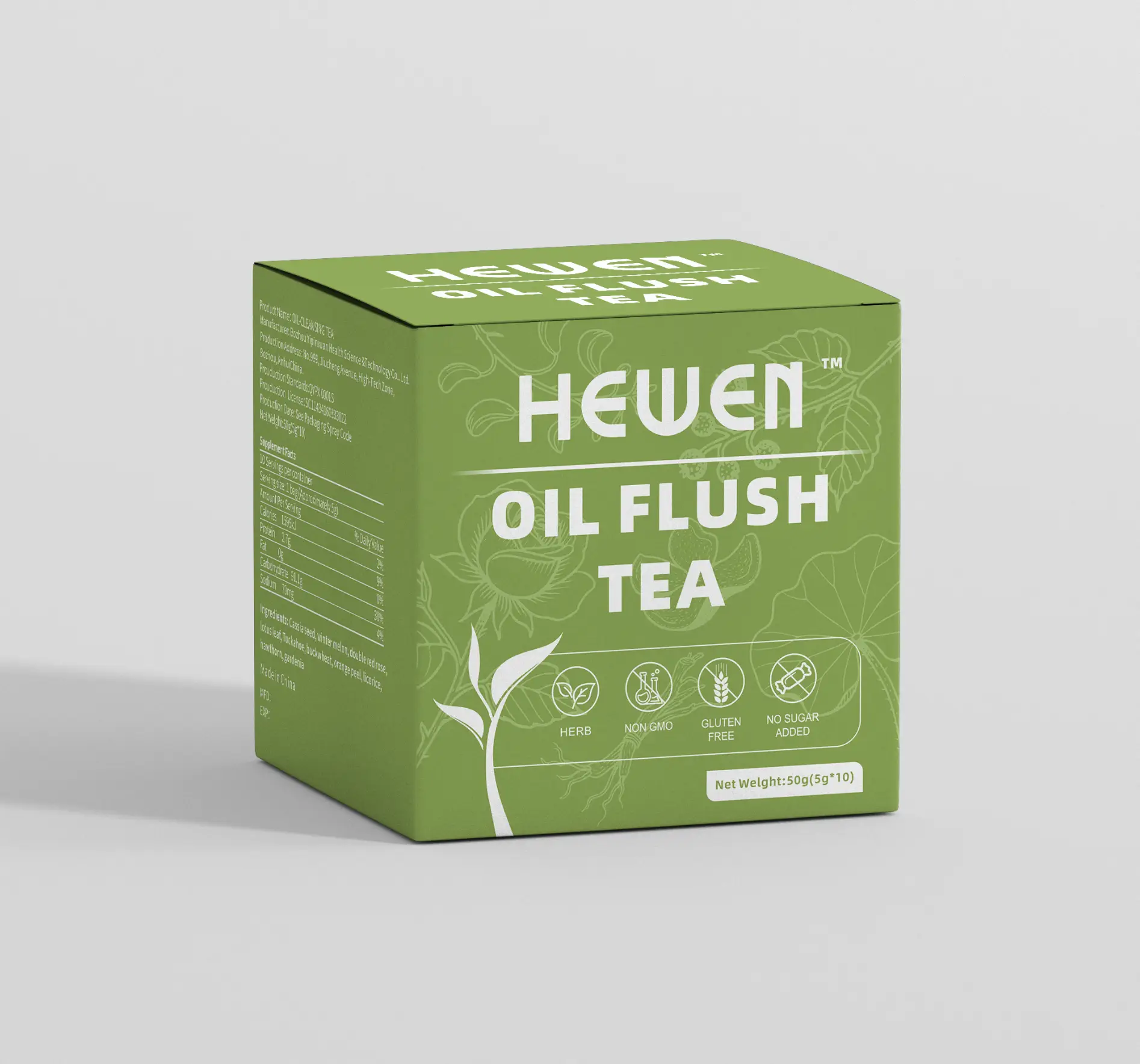 HEWEN Oil Flush Tea - Gentle Essence of Herbs 10-Pack Box - Pure Ingredients No Sugar Added Ambient Tea with Natural Herbal Infusion Flavor - Beverage
