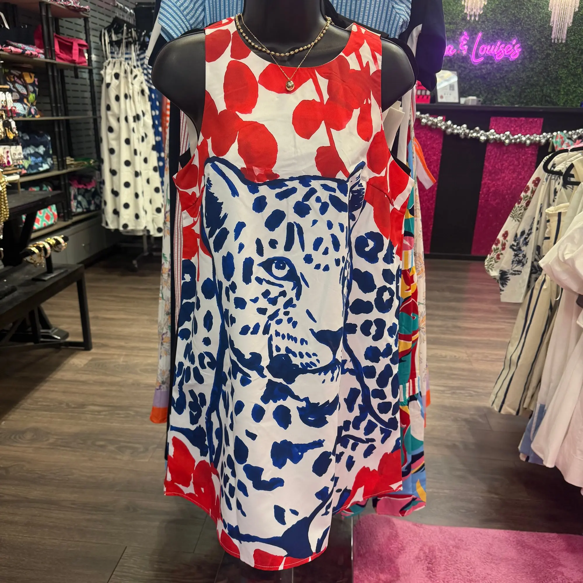 Patriotic cheetah dress