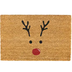 Christmas doormat, Rudolph Door mat, Welcome Mat, Funny Door mat, Holiday Doormat, Christmas Decor, Chriatmas Decorations