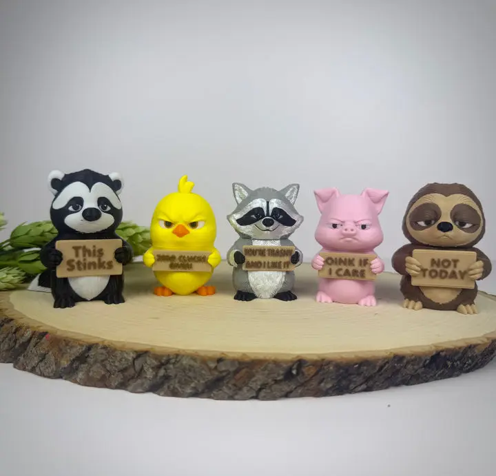 Animals with Attitude 3D printed figure