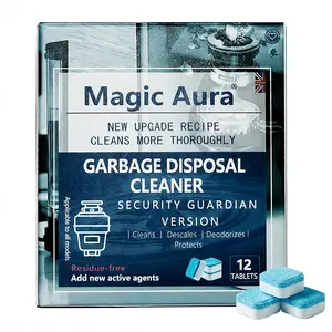 Garbage Disposal  Tablets | 12 Count | Foaming Cleaning Action | Fresh Lemon Scent | Deodorizing & Maintenance | Septic Safe pipe cleaners Fragrance Scented
