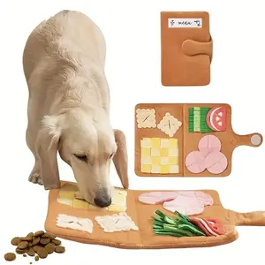 Interactive Dog Sniffing Mat, Plush Slow Feed Puzzle Toy for Small to Medium Dogs, Encourages Natural Foraging Behavior