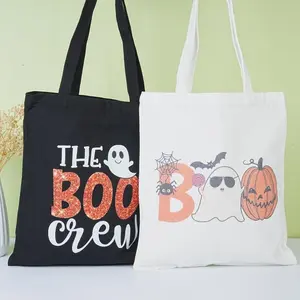 Pumpkin Canvas Totes,Candy bag for Kids,Aesthetic Handmade Candy Bag,Thanksgivings Gifts