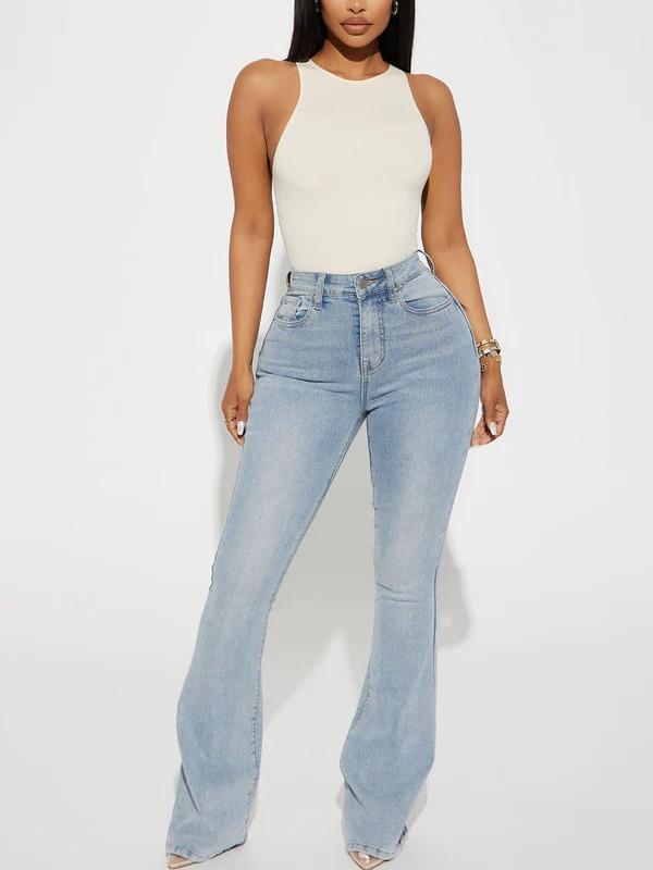 San Diego Sculpting Stretch Flare Jeans - Light Wash
