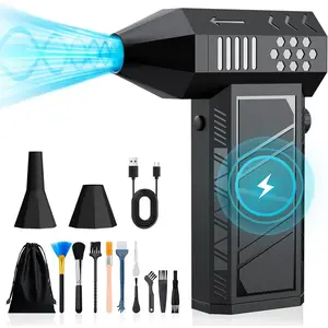 Compressed Air Duster, 130000RPM Electric Air Duster, Powerful Air Pump for Inflatables,8000mAh Dust Blower for Computer, Keyboard,House,Outdoor and Car,Air Blower Gun,Dust Rain Snow Removal