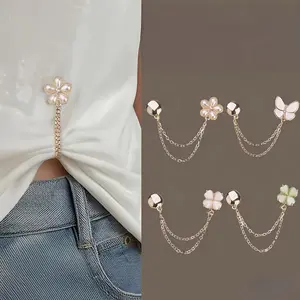 3Pcs Textured Adjustable Clothing Buckles, Versatile Pants Hem Shortening Clips & Anti-Drag Jean Leg Adjusters, Cuff Fixing Clips for Clothing Styling, Perfect Holiday Gift