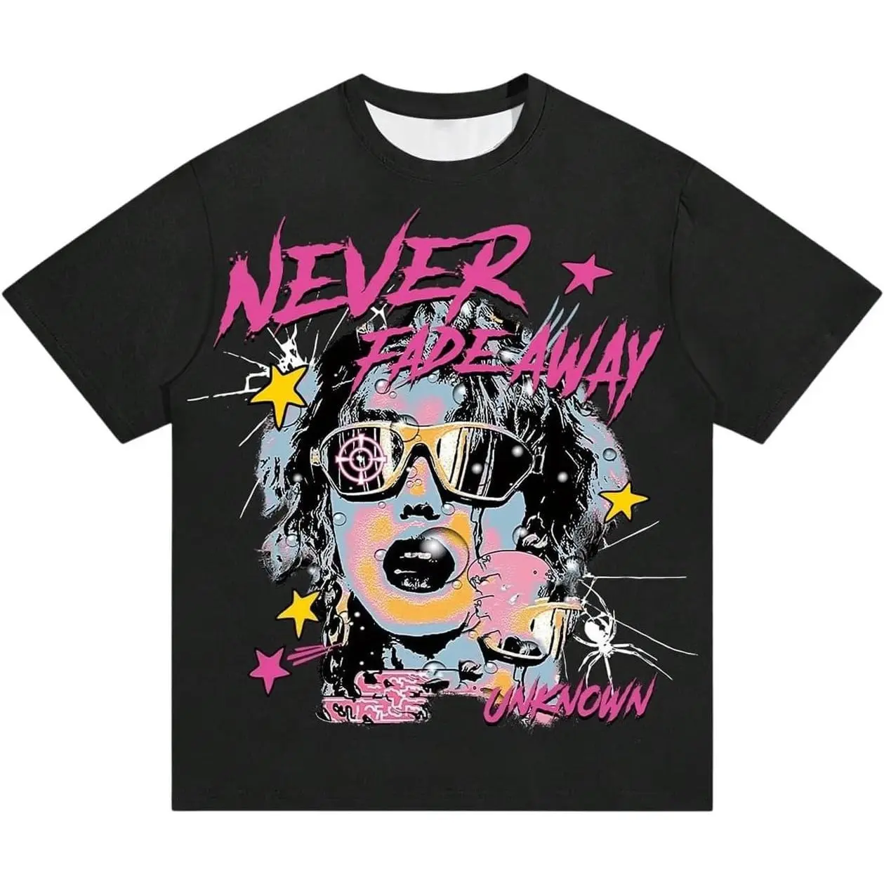 Retro Figure Print Oversized Tee | Y2K Baggy Graphic T-Shirt for 
