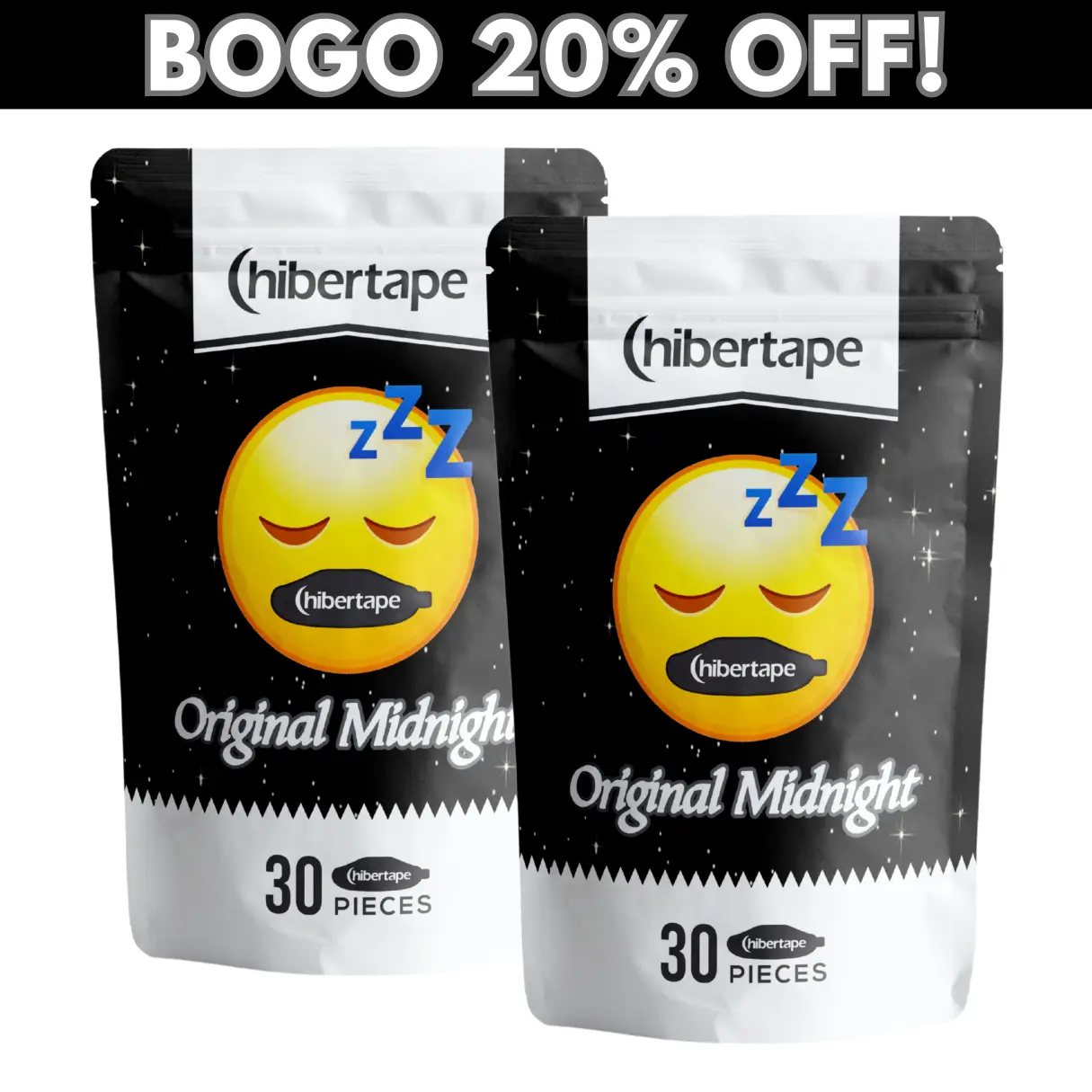 Hibertape - BUNDLE PACK Mouth Tape for Sleeping and Snoring, Jawline Shaper for Men and Women, Sleep Like a King or Queen, Free Your Sleep Hostage, CPAP Friendly,