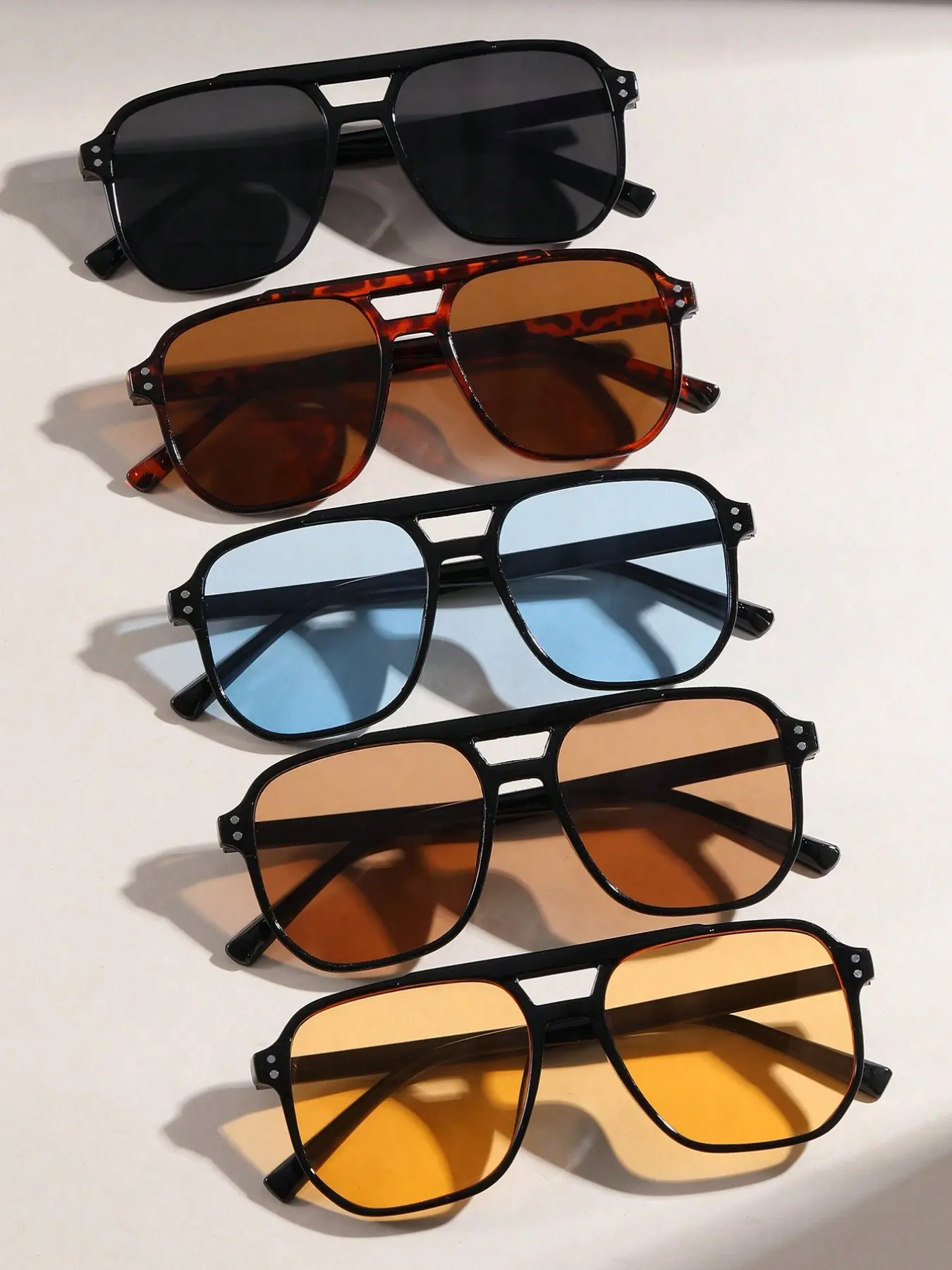 Modern Unisex Square Frame Glasses, Trendy Square Sunglasses, Office Wear & Urban Style, Perfect for Aesthetic Photography & Casual Gatherings