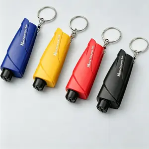 4-Pack 3-in-1 Car Emergency Escape Tool, Window Breaker & Seat Belt Cutter Keychain for Vehicle Safety
