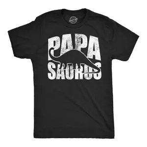 Mens Papasaurus Funny T Shirts Awesome Fathers Day Dino Graphic Tee for Dads Mens Funny T Shirts Cool Vintage Fashion T-Shirt Gift Classic Menswear Dad Joke Apparel for Men Funny Dinosaur Short Sleeve Novelty Black -