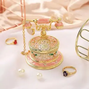 Vintage Telephone Design Jewelry Storage Box, 1 Count Jewelry Organizer, Jewelry Storage Box for Home Bedroom Dressing Table Decor